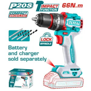 Taladro Percutor inalámbrico 20V BL 2000rpm 66Nm INDUSTRIAL TOTAL TIDLI206681