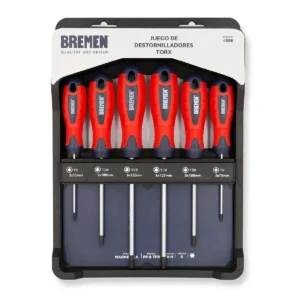 Torx Juego Destornilladores x 6 Pzs (6-8-10-20-25-30) BREMEN 4558