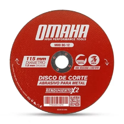 Disco de Corte Abrasivo 115MM DC-12 OMAHA