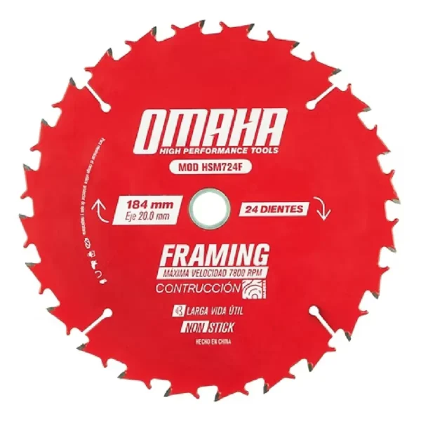 Hoja de Sierra Madera 184MM HSM724F OMAHA