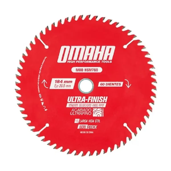 Hoja de Sierra Madera 184MM HSM760 OMAHA